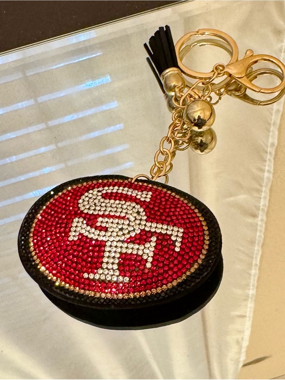 New football team keychain/bag charm